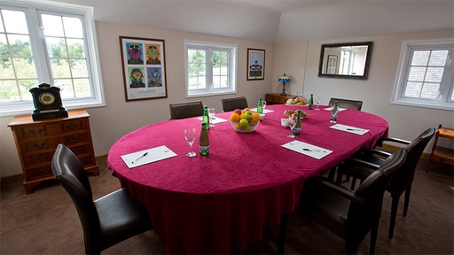 The Boardroom for meetings at the Sandford Springs hotel in Hampshire.